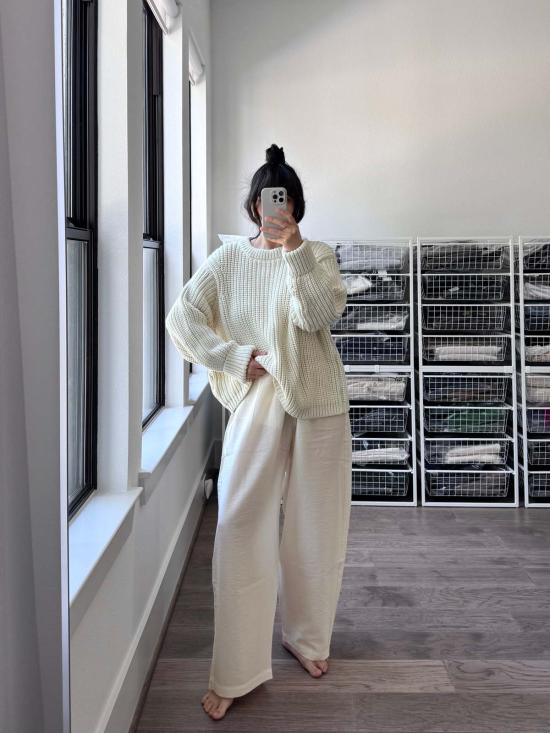  제임스 스트리트 코 스웨터 . 청키 로우 풀오버 - JAMES STREET CO.