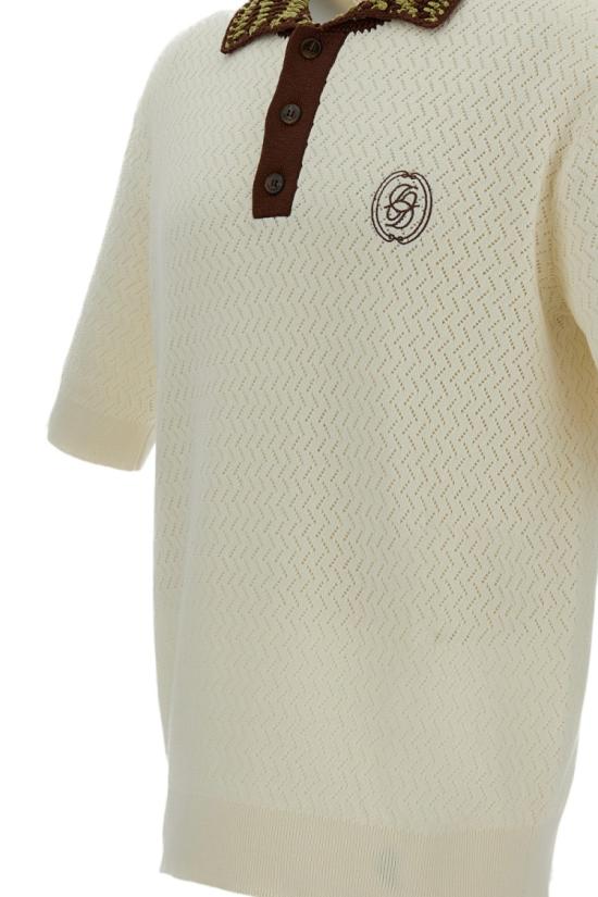 26SS 드롤드무슈 폴로 티셔츠 KPO206CO292OW White - DROLE DE MONSIEUR