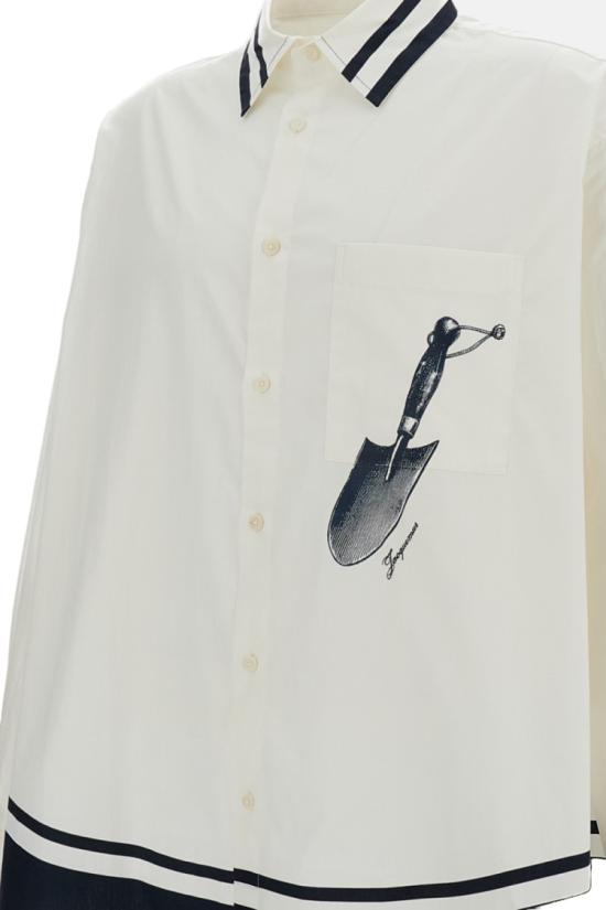 26SS 자크뮈스 긴팔 셔츠 SHM00605AW006913GR White - JACQUEMUS