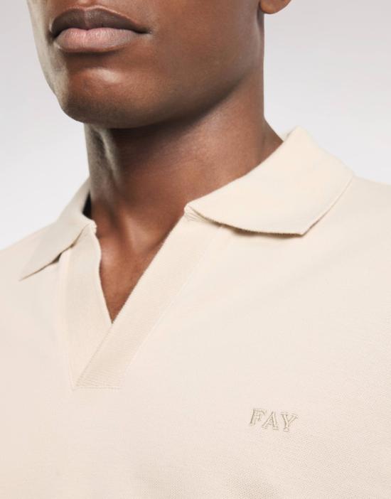 26SS 페이 폴로 티셔츠 NPMB252141STDWC002 Neutrals - FAY