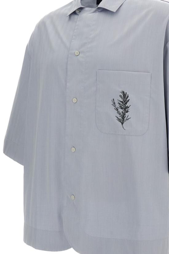 26SS 자크뮈스 스트라이프 로즈마리 로고 가디언 셔츠 SHM00610AW007763GU Blue - JACQUEMUS
