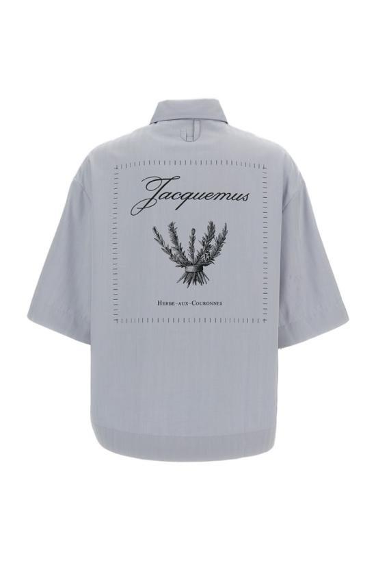 26SS 자크뮈스 스트라이프 로즈마리 로고 가디언 셔츠 SHM00610AW007763GU Blue - JACQUEMUS