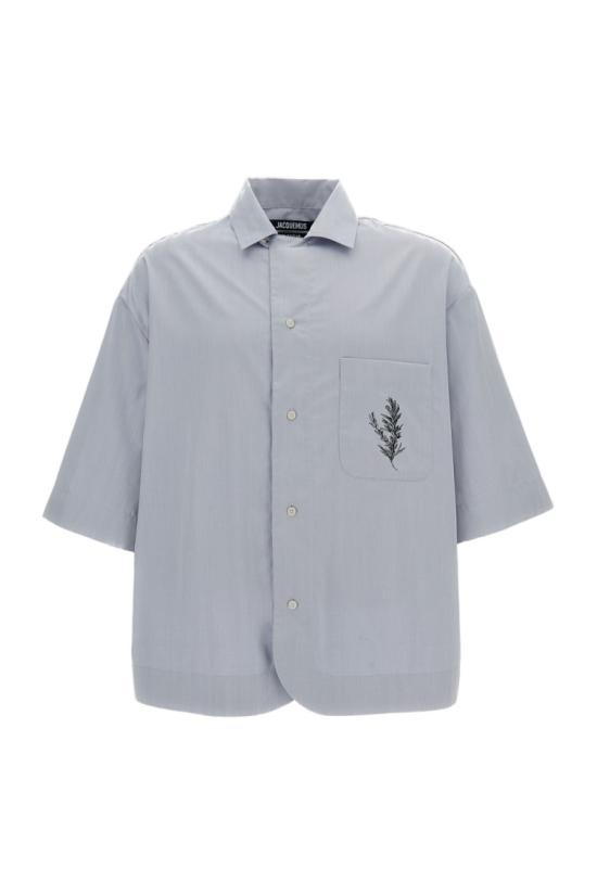 26SS 자크뮈스 스트라이프 로즈마리 로고 가디언 셔츠 SHM00610AW007763GU Blue