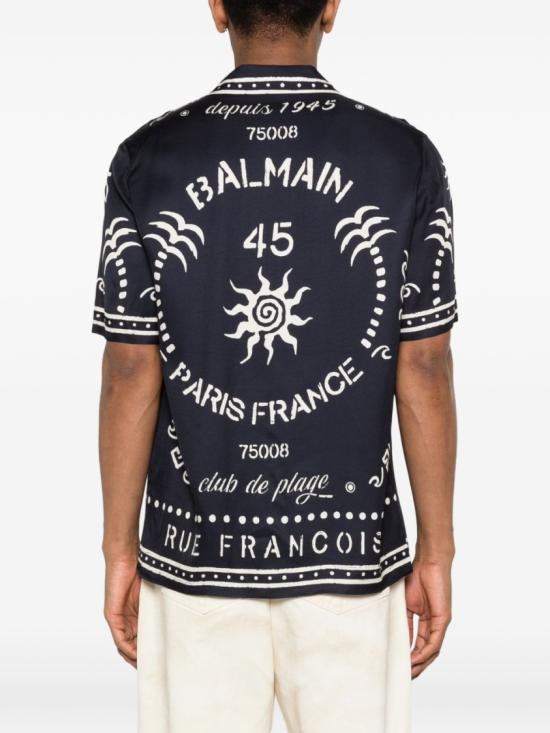 26SS 발망 반팔 셔츠 GH0HN130VI80 SFQ Black - BALMAIN
