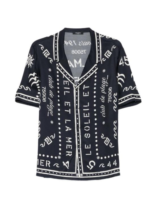 26SS 발망 반팔 셔츠 GH0HN130VI80 SFQ Black