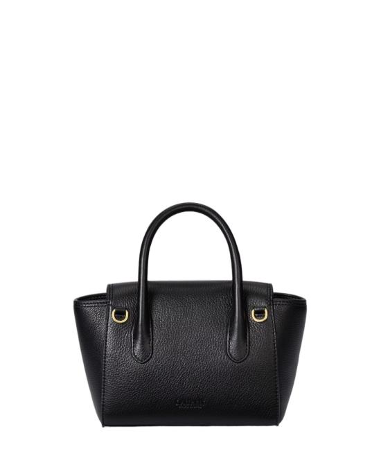 26SS 랄프 로렌 태너 페블 레더 스몰 사첼 토트백 431969349002 Black - RALPH LAUREN