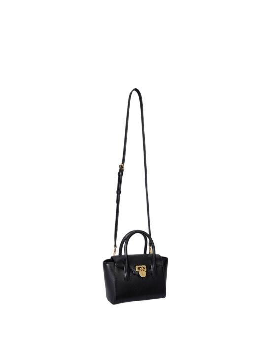 26SS 랄프 로렌 태너 페블 레더 스몰 사첼 토트백 431969349002 Black - RALPH LAUREN