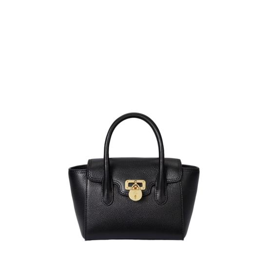 26SS 랄프 로렌 태너 페블 레더 스몰 사첼 토트백 431969349002 Black
