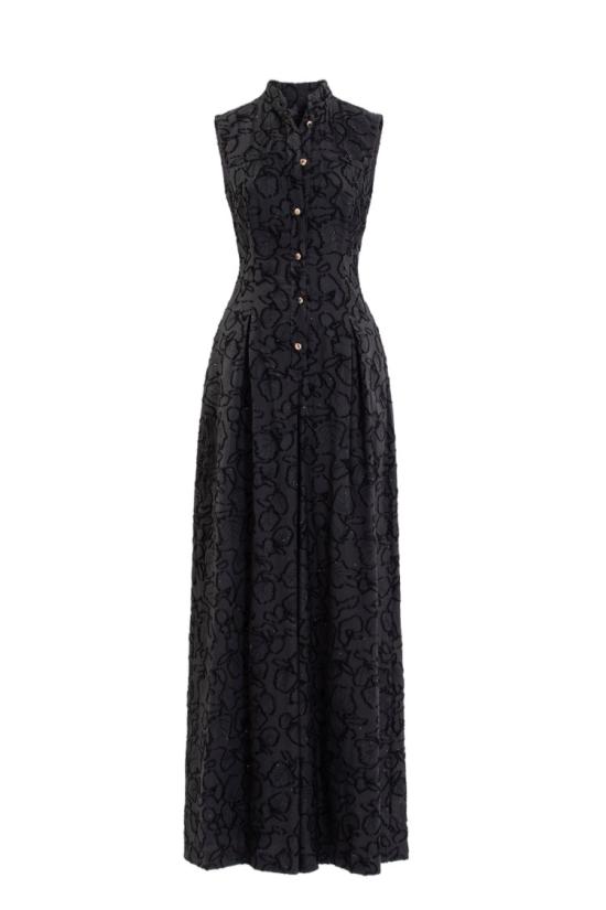  사이드 코베이시 점프수트 질감이 있는