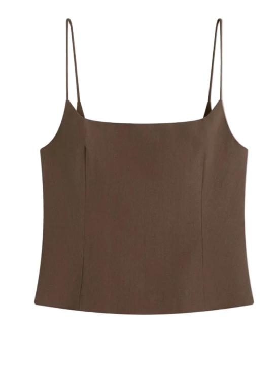  세인트아그니 캐미솔 세인트 아그니 실크 캔버스  머드