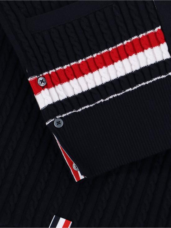  톰브라운 가디건 MKC640A Y3014 415 Blue - THOM BROWNE