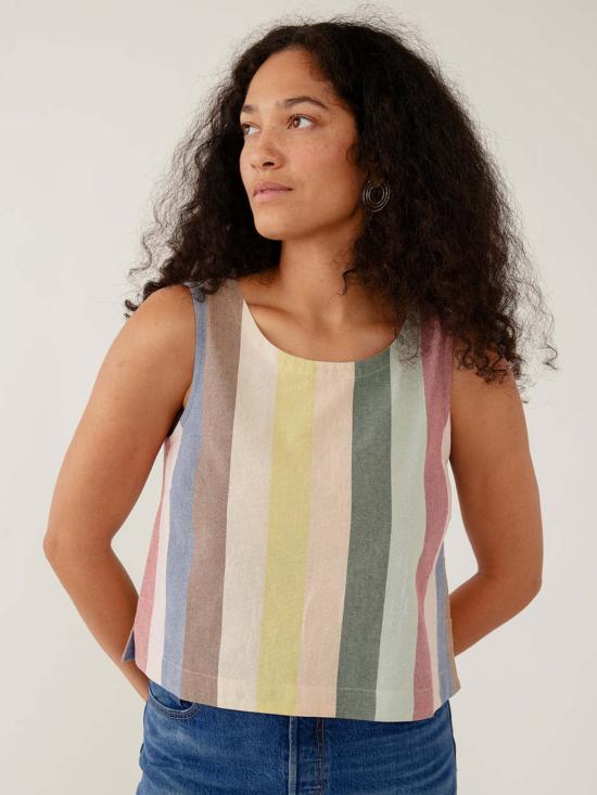  Mata Traders 민소매 티셔츠 마타 트레이더스 네코 탱크 빈티지 레인보우