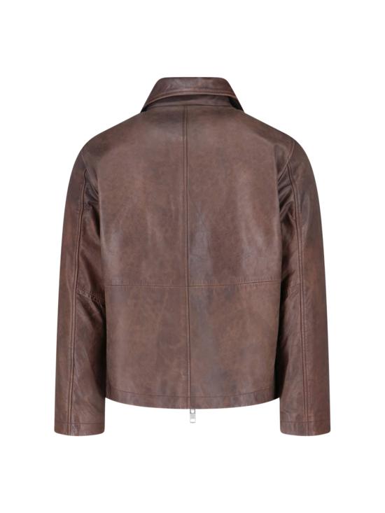 26SS 선플라워 가죽 자켓 6052 BROWN Brown - SUNFLOWER