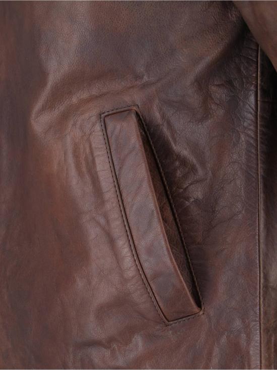 26SS 선플라워 가죽 자켓 6052 BROWN Brown - SUNFLOWER