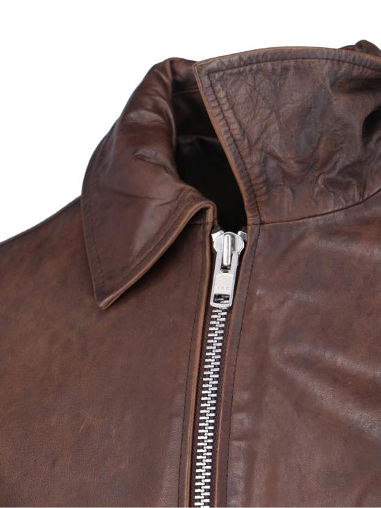 26SS 선플라워 가죽 자켓 6052 BROWN Brown - SUNFLOWER