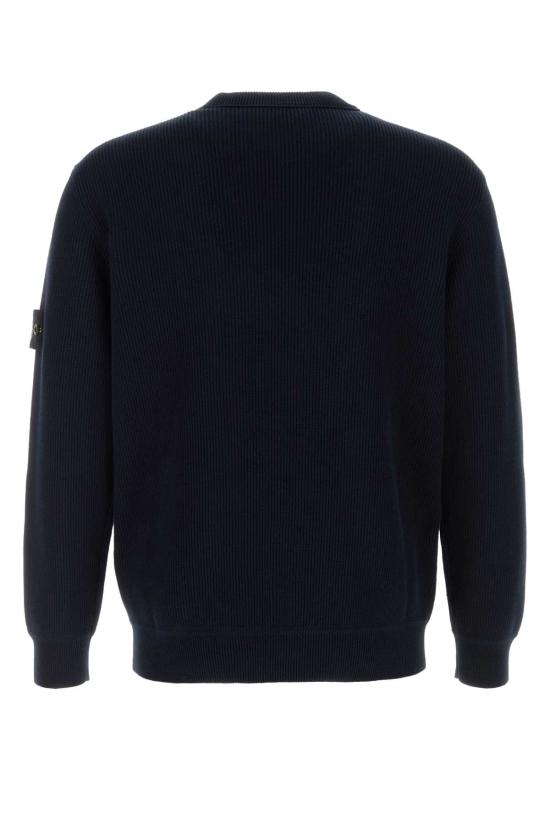 26SS 스톤 아일랜드 립드 소프트 오가닉 코튼 레귤러 핏 크루넥 스웨터 L1S155100154S00D8 V0020 Blue - STONE ISLAND