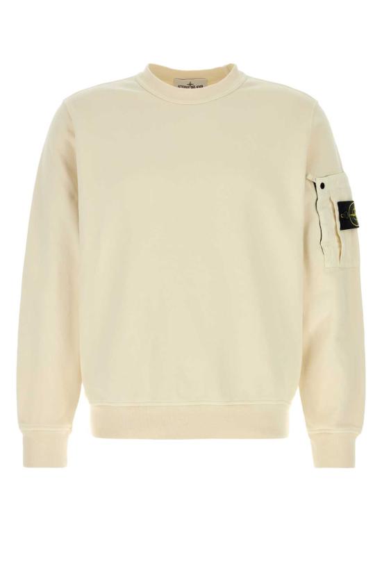 26SS 스톤 아일랜드 코튼 플리스 크루넥 스웨트셔츠 L1S156100019S0410 V0093 White