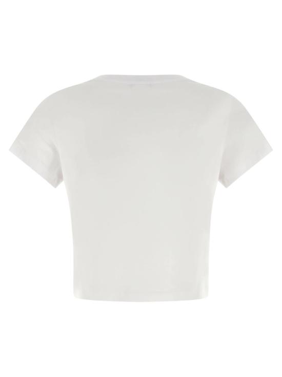  메종키츠네 반팔 티셔츠 메종 키츠네 베이비 폭스 크롭 티셔츠 화이트 - MAISON KITSUNE