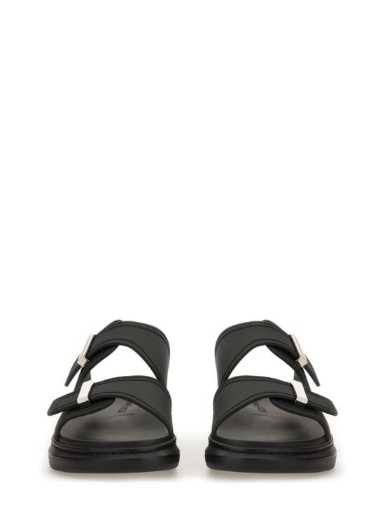  알렉산더 맥퀸 뮬/슬리퍼 로 하이브리드 더블 버클  블랙 - ALEXANDER MCQUEEN