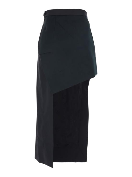  비비안웨스트우드 롱 스커트 비비안 웨스트우드 울 비대칭  블랙 - VIVIENNE WESTWOOD