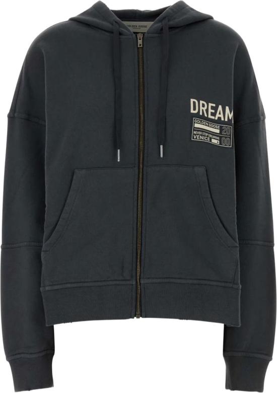 25FW 골든구스 후드 티셔츠 GUP02334 DONKERGREY