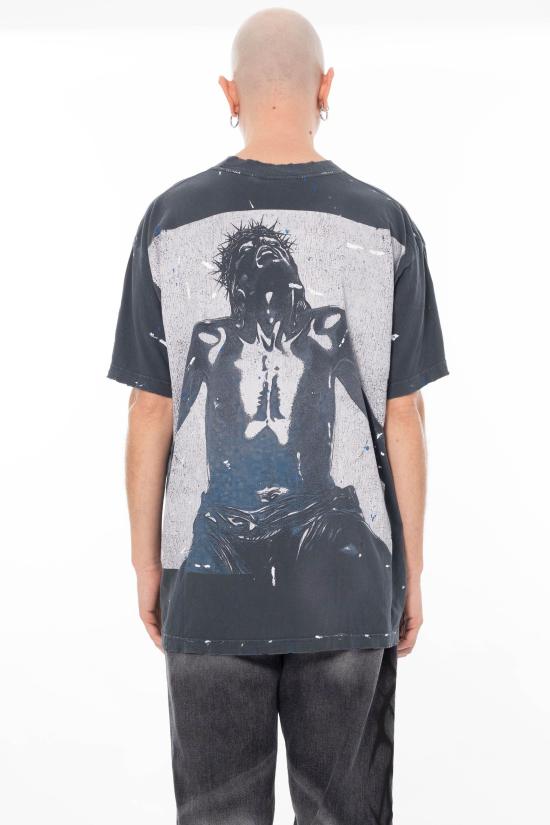 26SS 헬스타 반팔 티셔츠 HSPS26TE1 BLACK - HELLSTAR