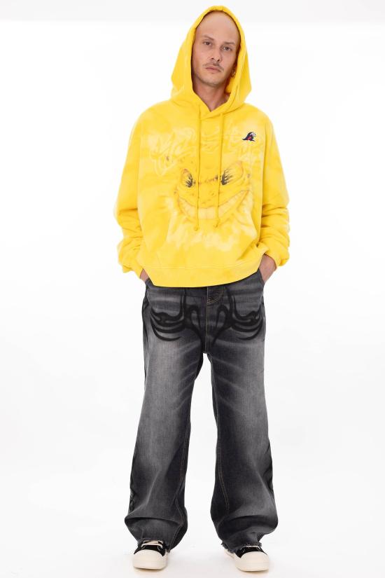 26SS 헬스타 후드 티셔츠 HSPS26HO2 YELLOW Giallo - HELLSTAR