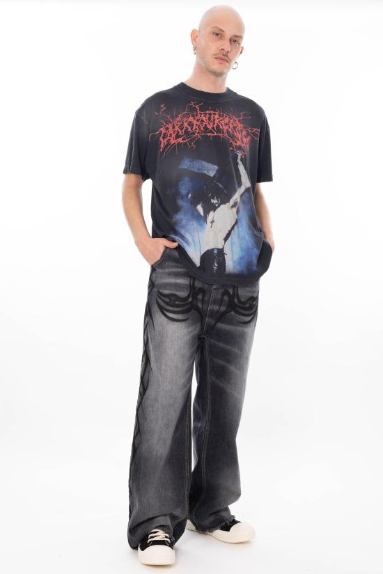 26SS 헬스타 반팔 티셔츠 HSPS26TE3 BLACK - HELLSTAR