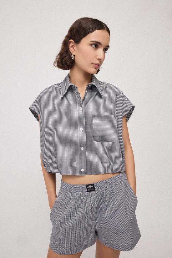  오또다메 블라우스 오토다메 벌룬 이펙트 셔츠 탑 - OTTOD'AME