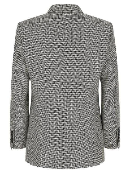  톰포드 수트 자켓 톰 포드 자카드 블레이저 화이트/블랙 - TOMFORD