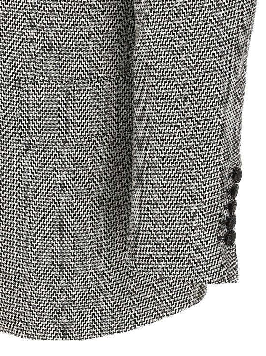  톰포드 수트 자켓 톰 포드 자카드 블레이저 화이트/블랙 - TOMFORD