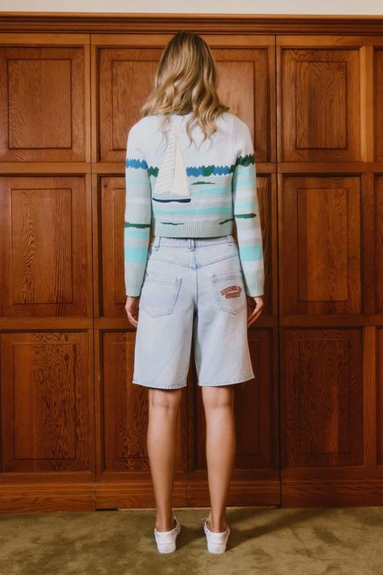  하우스오브써니 가디건 하우스 오브 써니 세일 어웨이 트리퍼 카디건 아쿠아 - HOUSE OF SUNNY