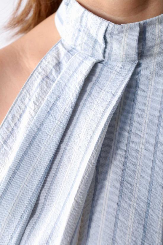  텔라 민소매 티셔츠 잉카 스트라이프 홀터 탱크탑 - TELA