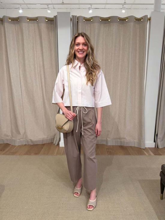  마리아 맥마누스 폴로 티셔츠 크롭 반팔 셔츠 블러시 핑크 - MARIA MCMANUS