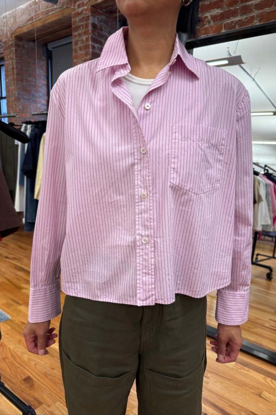  Academia 셔츠 아카데미아 미아 셔츠 핑크 스트라이프 - OTHER BRANDS