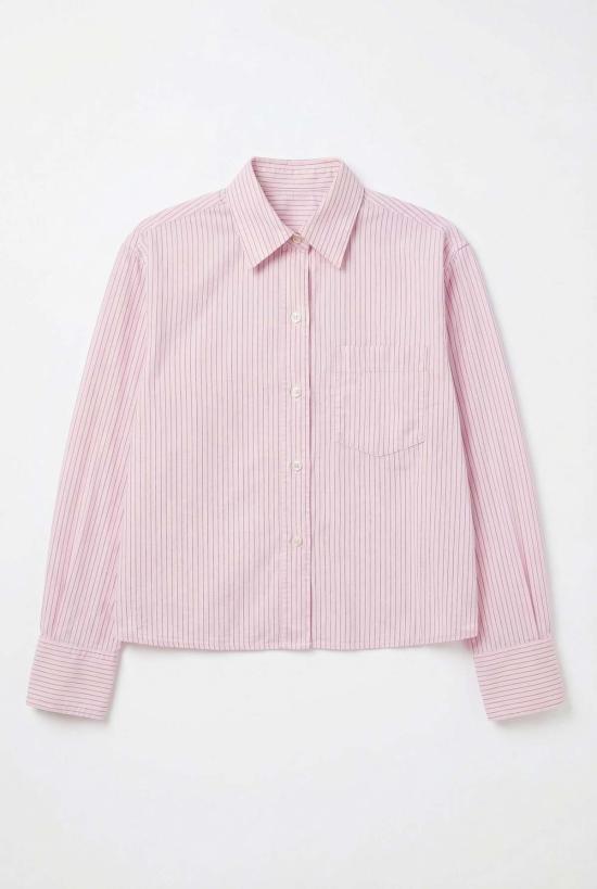  Academia 셔츠 아카데미아 미아 셔츠 핑크 스트라이프