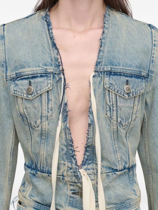  마르지엘라 데님 자켓 메종  데님 코튼 재킷 블루 - MAISON MARGIELA