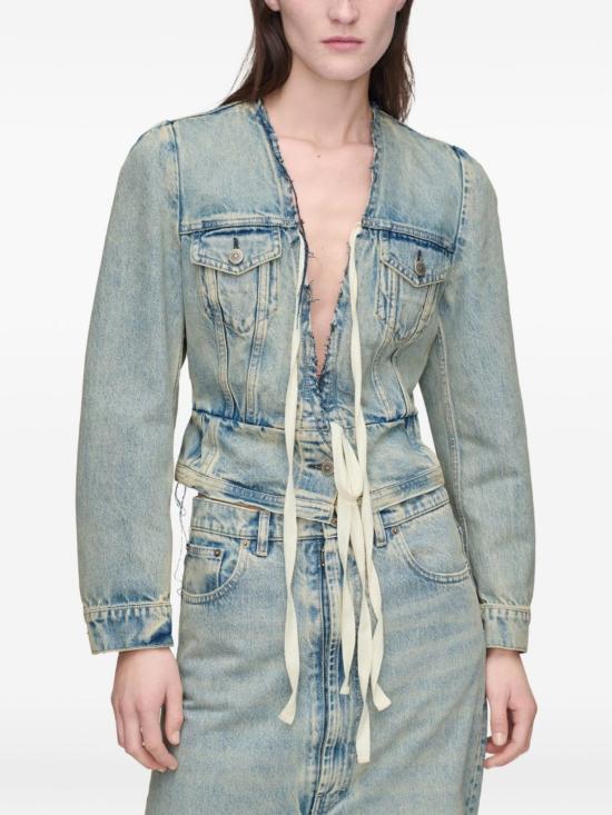  마르지엘라 데님 자켓 메종  데님 코튼 재킷 블루 - MAISON MARGIELA