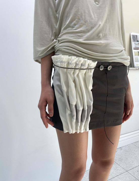  ULIKASANCTUS 숏 스커트 Ulika Sanctus 커튼 미니 스커트