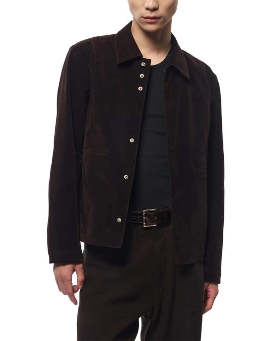  오마르 아프리디 데님 자켓 플록 데님 프랜시스 블라우스 퍼플 - OMAR AFRIDI