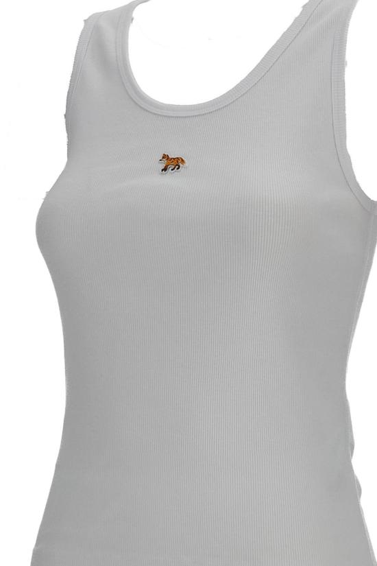  메종키츠네 민소매 티셔츠 메종 키츠네 베이비 폭스 탱크탑 화이트 - MAISON KITSUNE