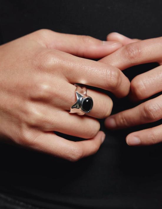  울프 시러스 반지 울프 서커스 실버 오닉스 이모젠 링 - WOLF CIRUS