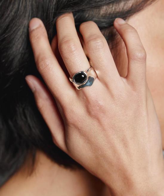  울프 시러스 반지 울프 서커스 실버 오닉스 이모젠 링 - WOLF CIRUS