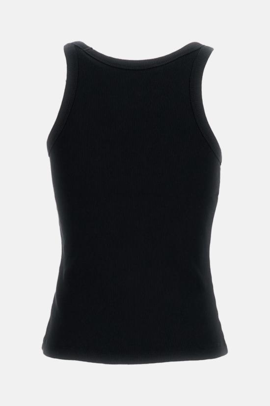  메종키츠네 민소매 티셔츠 메종 키츠네 로고 탱크탑 블랙 - MAISON KITSUNE