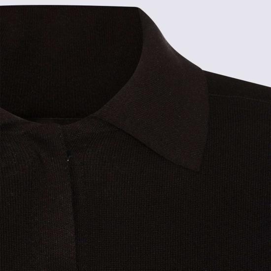  파비아나 필리피 반팔 티셔츠 Fabiana Filippi 비스코스 폴로 셔츠 네이비 - FABIANA FILIPPI