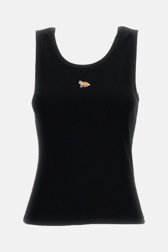  메종키츠네 민소매 티셔츠 메종 키츠네 베이비 폭스 탱크탑 블랙
