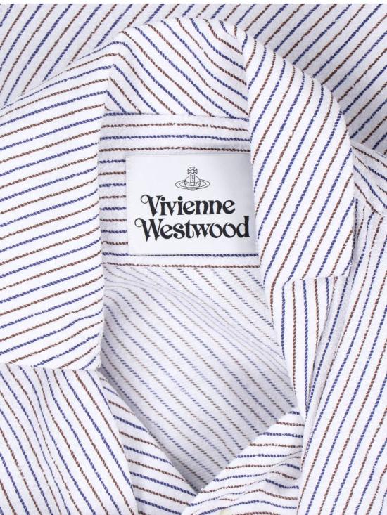  비비안웨스트우드 셔츠 비비안 웨스트우드 스트라이프 셔츠, 드렁큰 블루 - VIVIENNE WESTWOOD