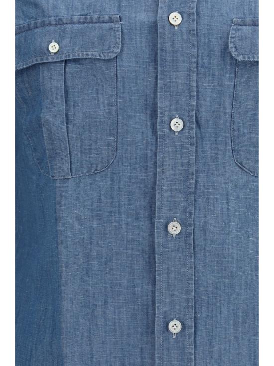 26SS 피나모레 데님 셔츠 ZR42TPGLOZC0724D 04 BLUE - FINAMORE