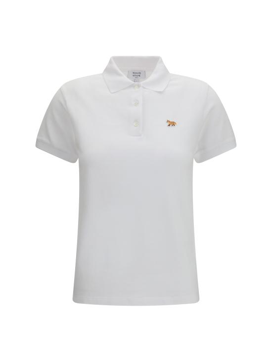 26SS 메종키츠네 베이비폭스 오버사이즈 폴로 티셔츠 OW00207KP0001 P100 WHITE
