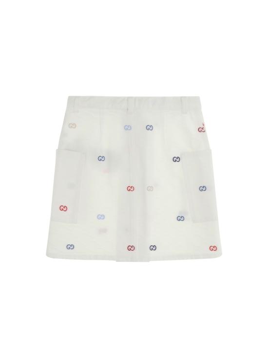26SS [키즈] 구찌 스커트 856226XDDFC 9066 WHITE - GUCCI